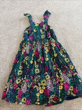 Tucker + Tate Navy Floral Sundress with Pink & Yellow Blooms